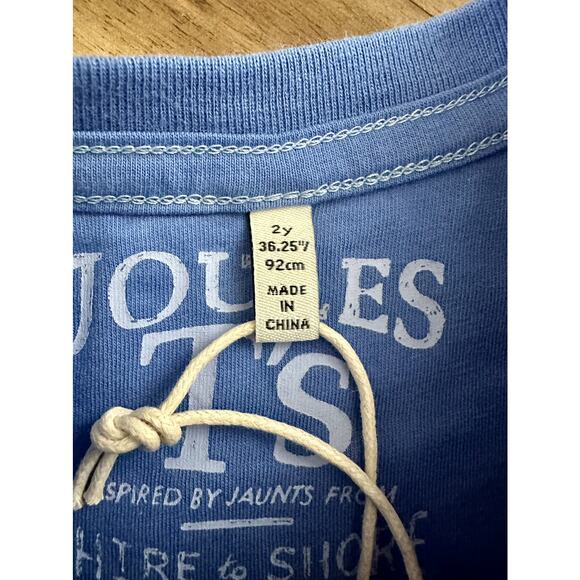 NWT Joules Blue Dinosaur Glow In The Dark T-Shirt Tee Long Sleeve Knit 2 - Picture 8 of 8